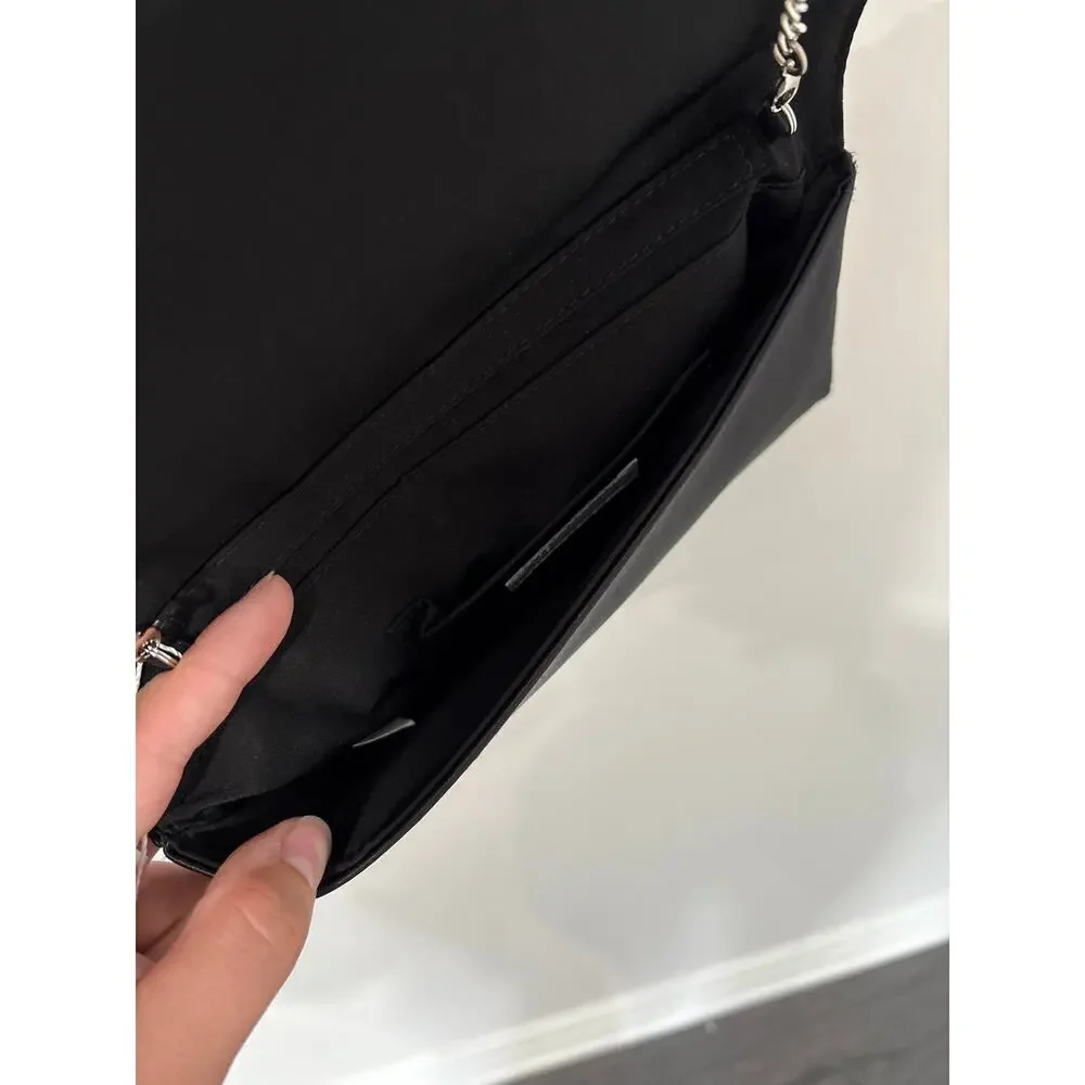 Nordstrom Pearl Clutch Evening Bag Black